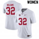 NCAA Women's Alabama Crimson Tide #32 C.J. Williams Stitched College 2020 Nike Authentic White Football Jersey CV17U71MI